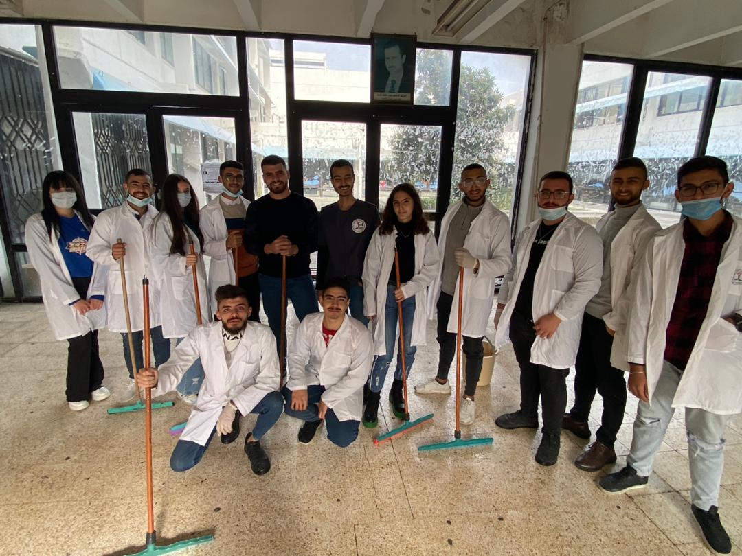 تحت رعاية فرع جامعة تشرين للاتحاد الوطني لطلبة سورية -حملة النظافة ثقافة